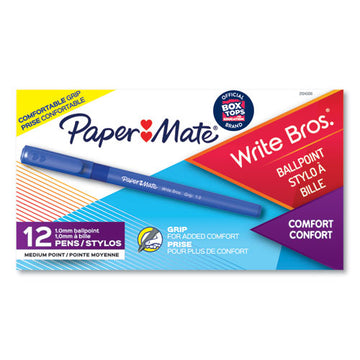 Paper Mate® Write Bros. Grip Ballpoint Pen, Stick, Medium 1 Mm, Blue Ink, Blue Barrel, Dozen freeshipping - TVN Wholesale